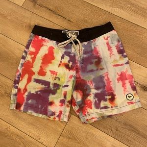 Modern amusement tie dye board shorts